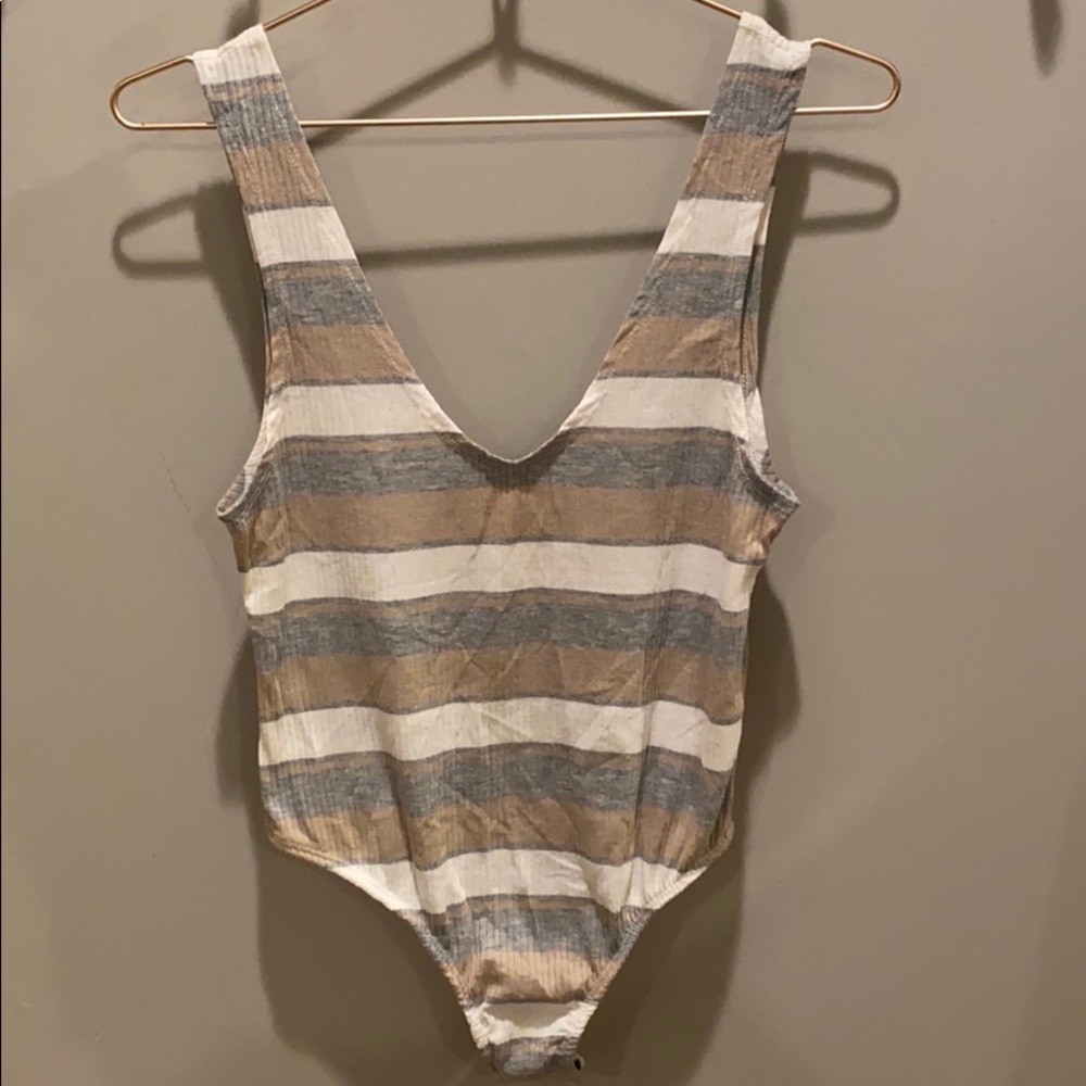 free people striped bodysuit